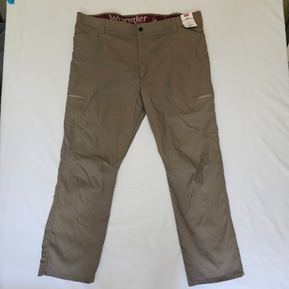 Wrangler Mens Performance Zip‎ Straight Fit Pants 40x30 Flex Waist Outdoor